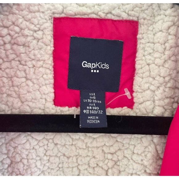 Gap Pink Kids Puffer Bomber Snow Winter Vest - Picture 2 of 3